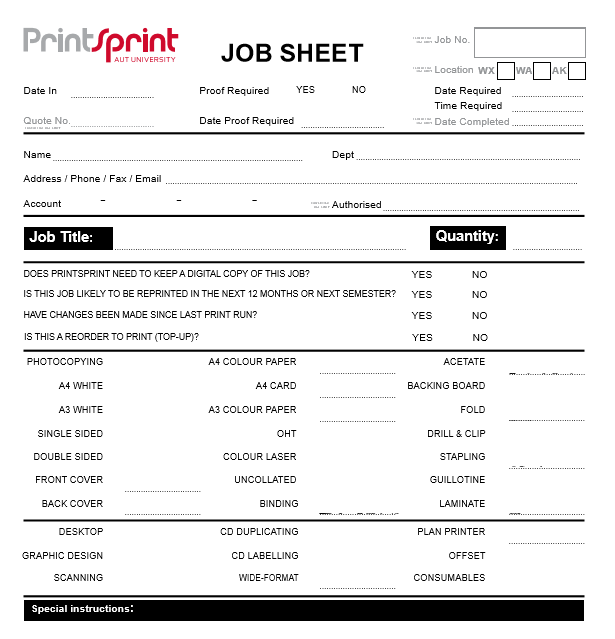 Job Sheet Template Free Payslip Templates